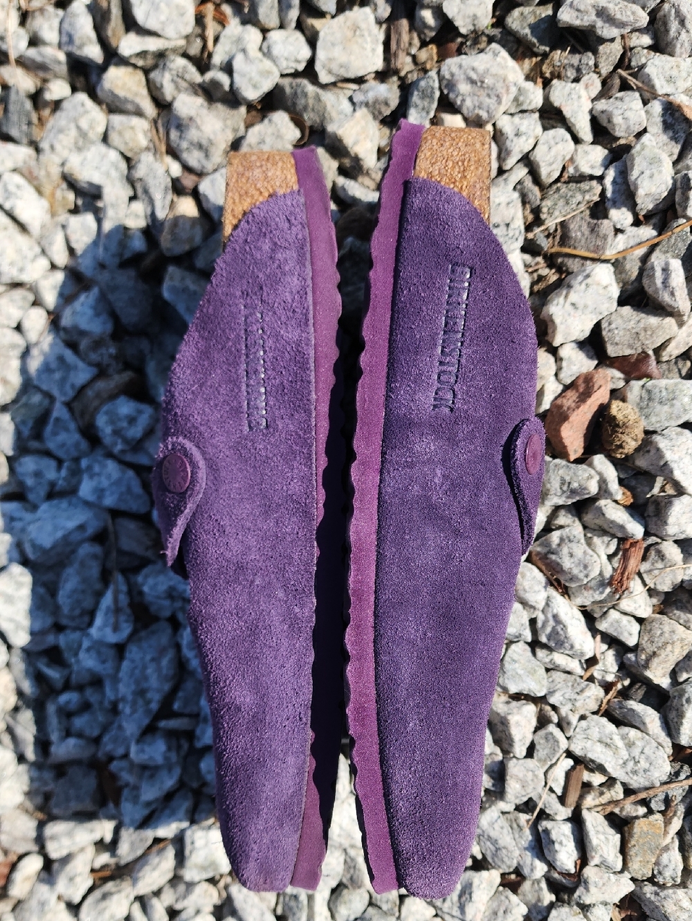 Birkenstock Boston Purple Suede Slip-On Clog with Adjustable Buckle Sz 7 Narrow - Picture 8 of 13